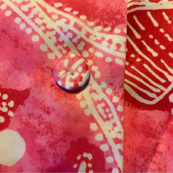 Vintage 60's Liberty House Kiyomi Hawaii blouse hot pink floral 🩷 psychedelic - Picture 3 of 10